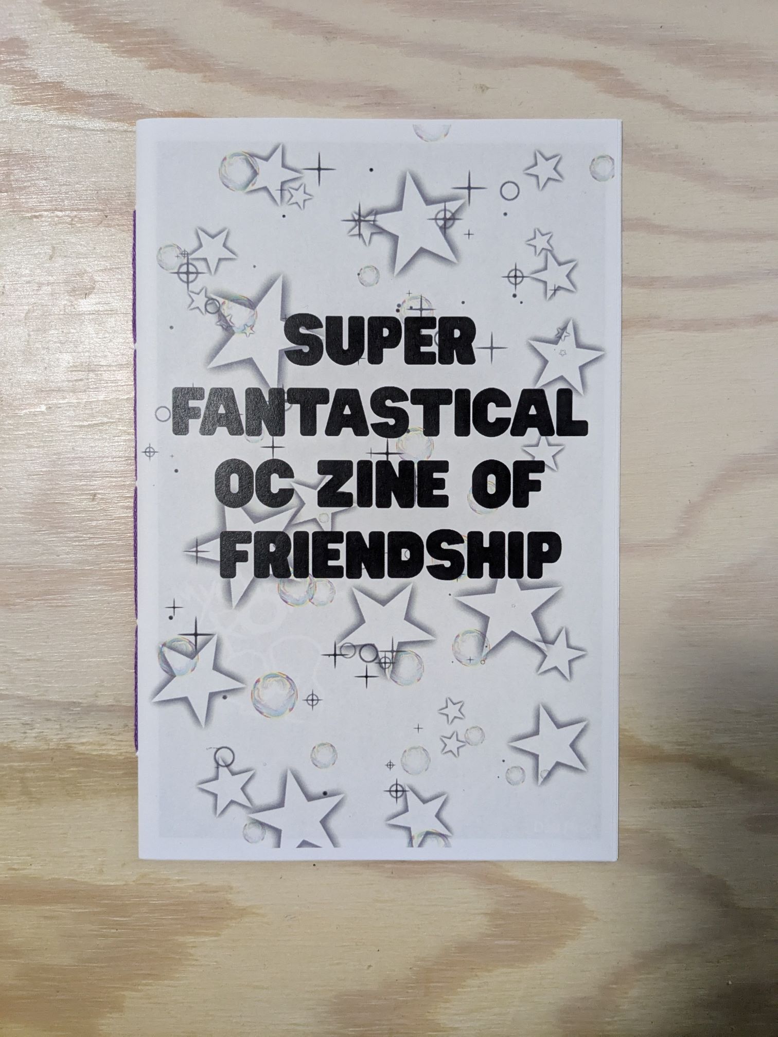 a simple, whimsical cover with text and quick star and bubble effects from Clip Studio brushes