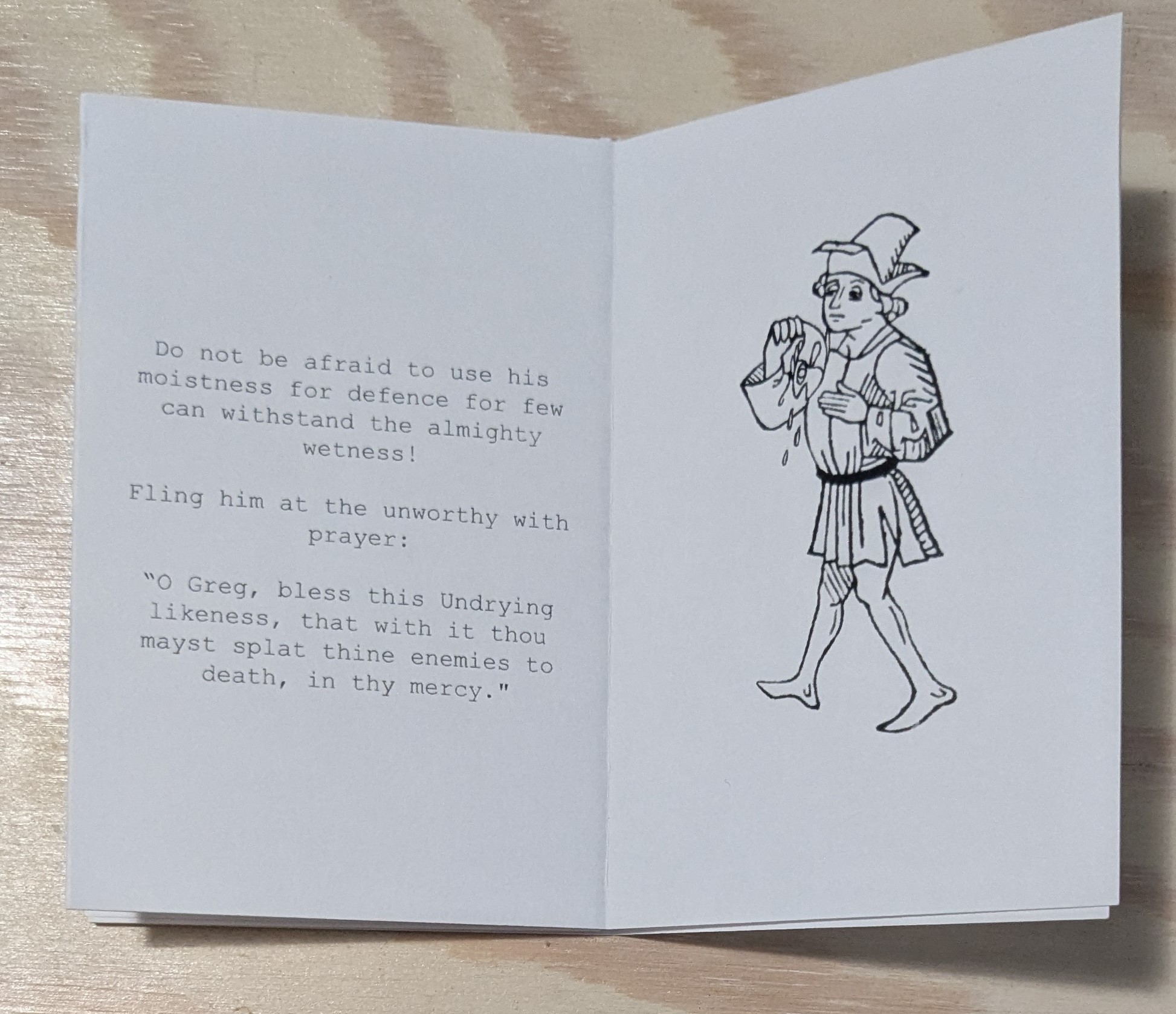 interior sample of Greg zine
