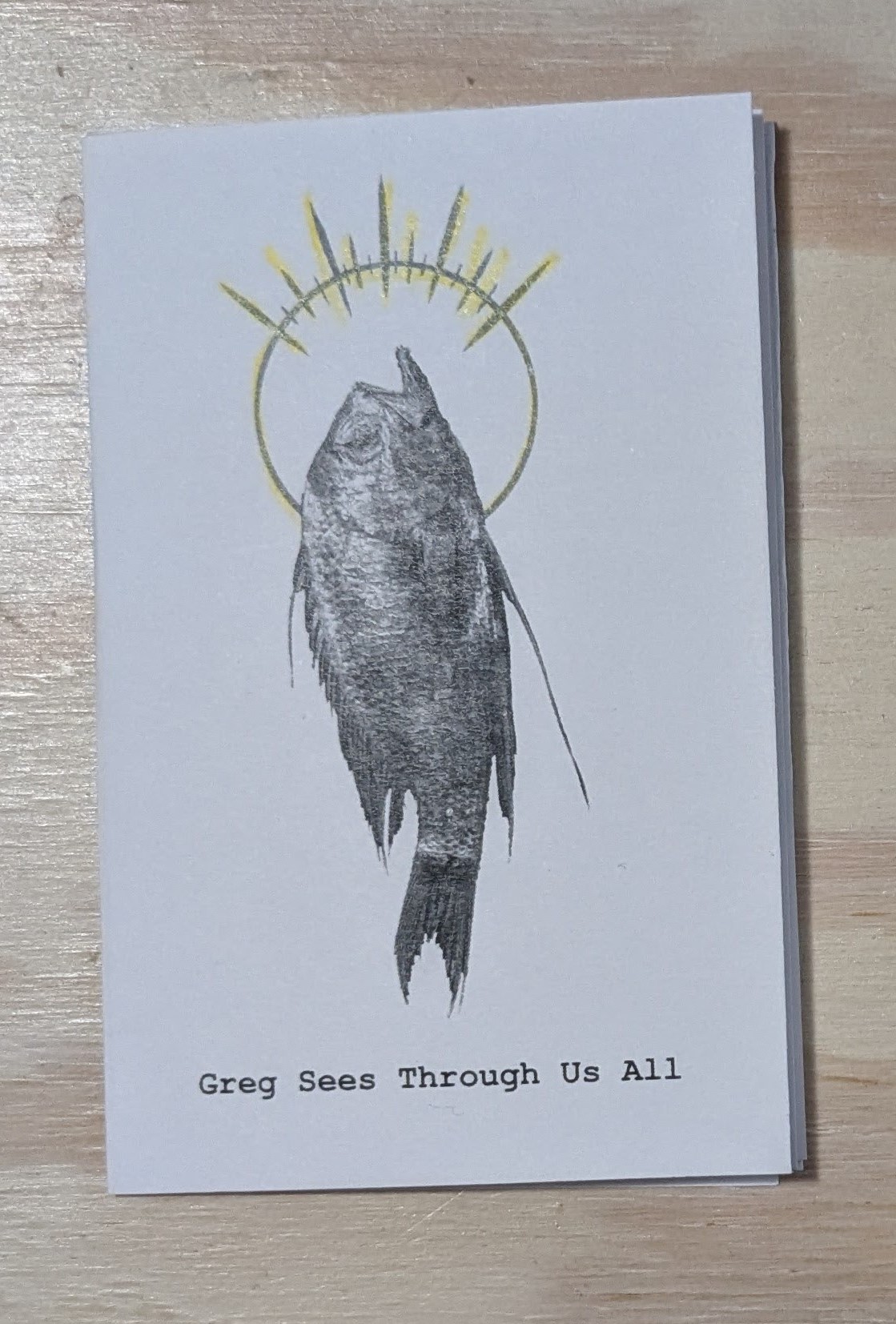 eightfold zine of Greg
