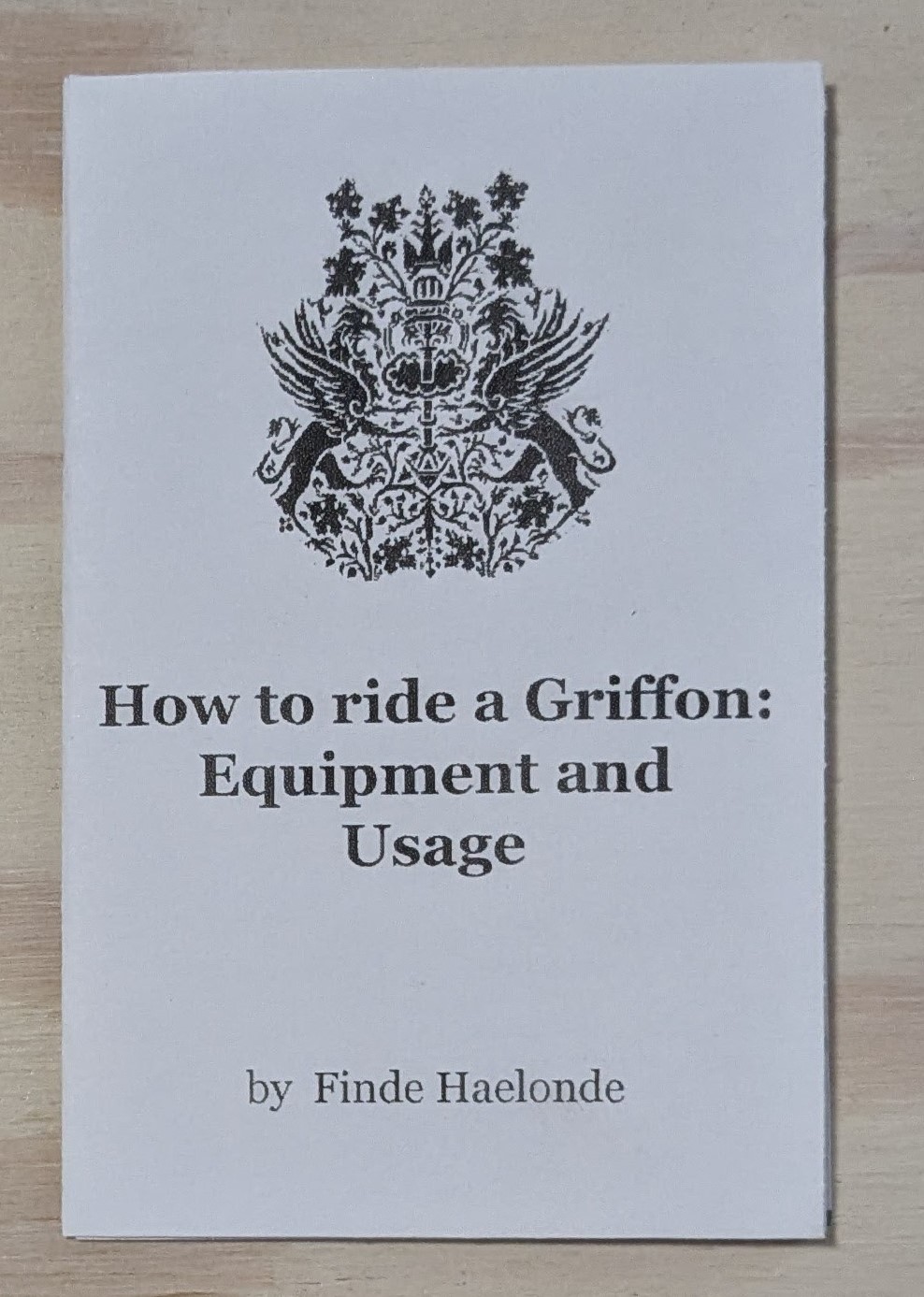 a ficitonal Griffon riding manual